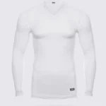 White Lycra Neck Rhubarb Sleeve T-Shirt